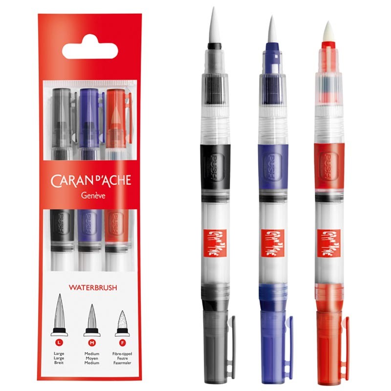 Zestaw pędzli Waterbrusch 3 szt Caran d'Ache  CD115-303