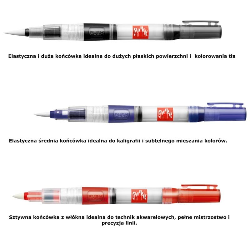 Zestaw pędzli Waterbrusch 3 szt Caran d'Ache  CD115-303