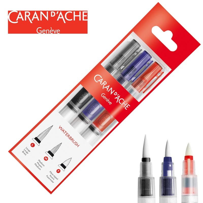 Pędzle-Waterbrusch-3-szt-Caran-d'Ache