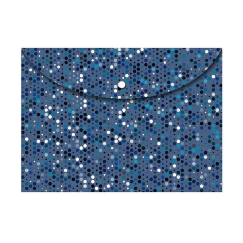 Teczka kopertowa A6 niebieskie kropki