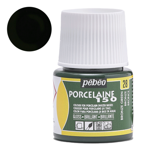 Farba do porcelany Pebeo Porcelaine 150°C 45 ml - 28 Bronze Green