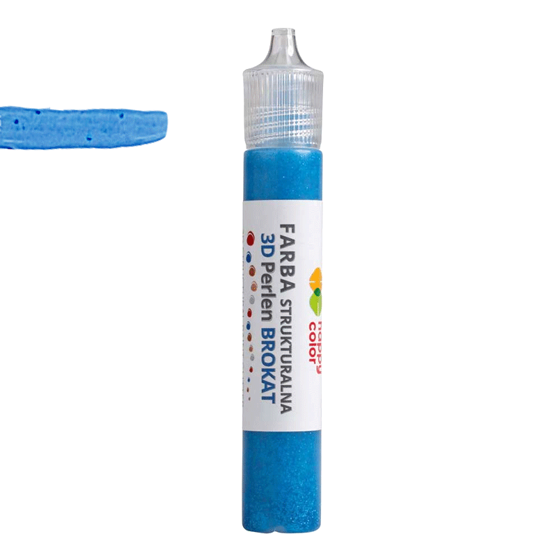 Farba strukturalna 3D Perlen Happy Color 32 ml - 301 brokat niebieski