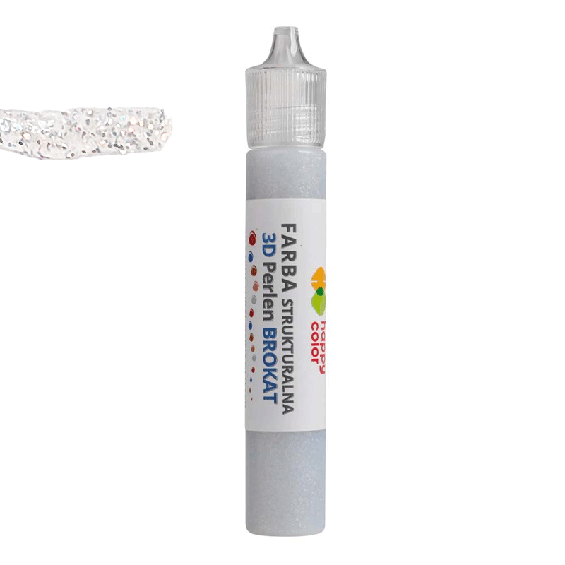 Farba strukturalna 3D Perlen Happy Color 32 ml - 001 brokat opalizujący