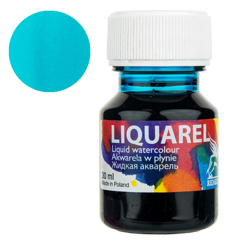 Farba akwarelowa w płynie Liquarel 30 ml - 122 Turkusowy