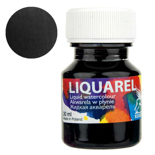 Farba akwarelowa w płynie Liquarel 30 ml - 190 Czarny
