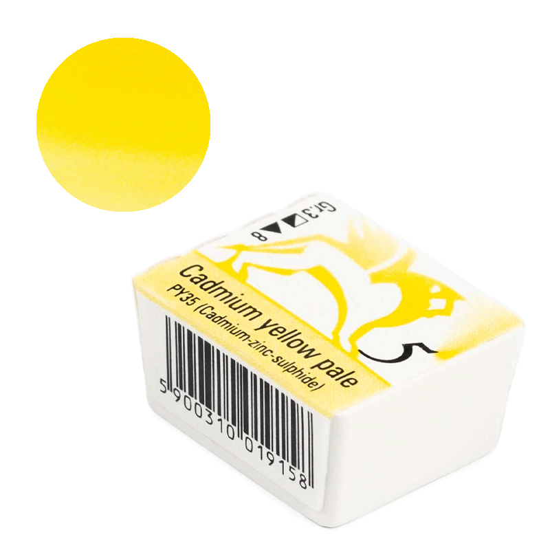Farba akwarelowa Renesans kostka - 05 Żółta kadmowa jasna