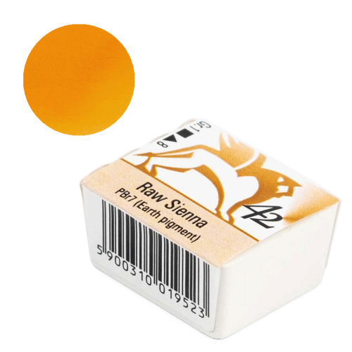 Farba akwarelowa Renesans półkostka - 42 Ziemia sieneńska naturalna