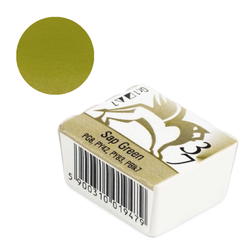 Farba akwarelowa Renesans półkostka - 37 Zieleń soczysta