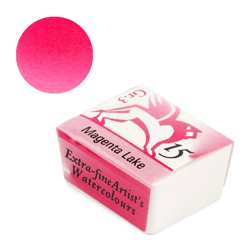 Farba akwarelowa Renesans kostka - 15 Lak magenta