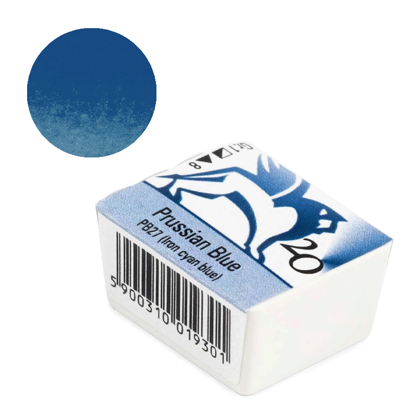Farba akwarelowa Renesans kostka - 20 Błękit pruski