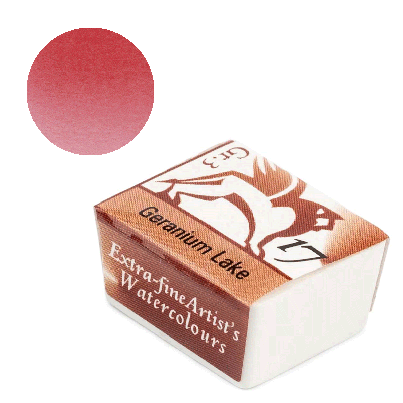 Farba akwarelowa Renesans kostka - 17 Lak geranium