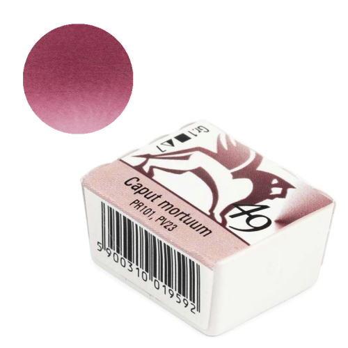 Farba akwarelowa Renesans półkostka - 49 Caput mortuum