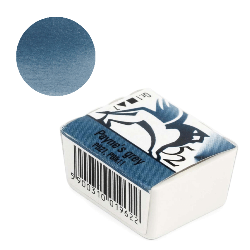 Farba akwarelowa Renesans półkostka - 52 Szary Payne'a