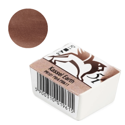 Farba akwarelowa Renesans półkostka - 51 Ziemia kasselska