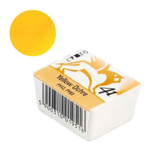 Farba akwarelowa Renesans półkostka - 41 Ugier żółty