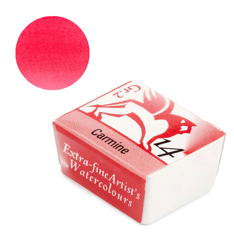 Farba akwarelowa Renesans kostka - 14 Karmin