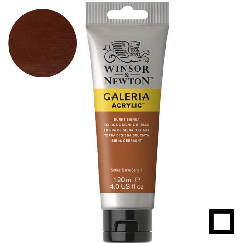 Farba akrylowa Galeria Winsor & Newton 120 ml - 074 Burnt Sienna 01