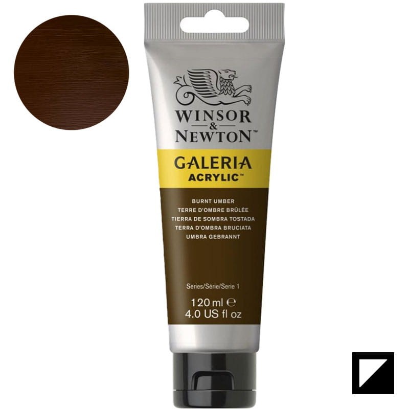 Farba akrylowa Galeria Winsor & Newton 120 ml - 076 Burnt Umber 01