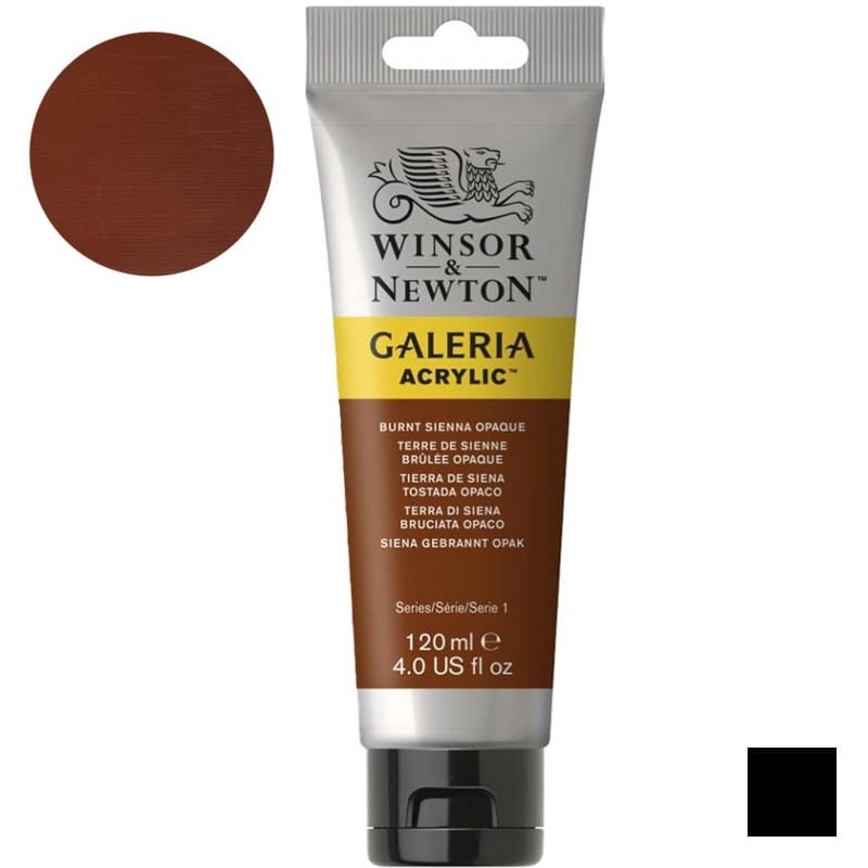 Farba akrylowa Galeria Winsor & Newton 120 ml - 077 Burnt Sienna Opaque 01