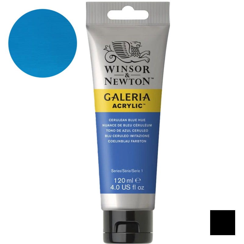 Farba akrylowa Galeria Winsor & Newton 120 ml - 138 Cerulean Blue Hue 01