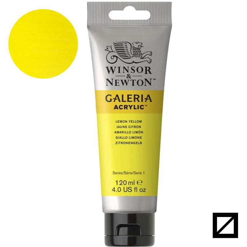 Farba akrylowa Galeria Winsor & Newton 120 ml - 346 Lemon Yellow 01