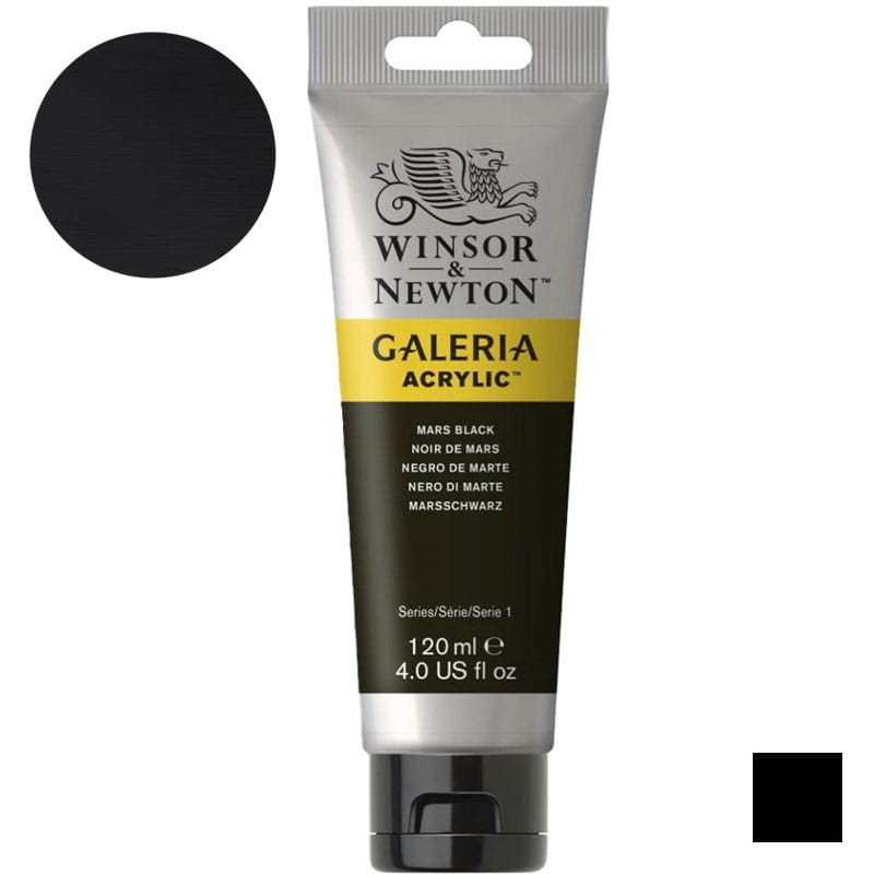 Farba akrylowa Galeria Winsor & Newton 120 ml - 386 Mars Black 01