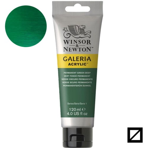 Farba akrylowa Galeria Winsor & Newton 120 ml - 482 Permanent Green Deep