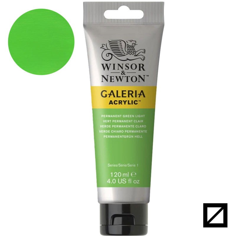 Farba akrylowa Galeria Winsor & Newton 120 ml - 483 Permanent Green Light 01