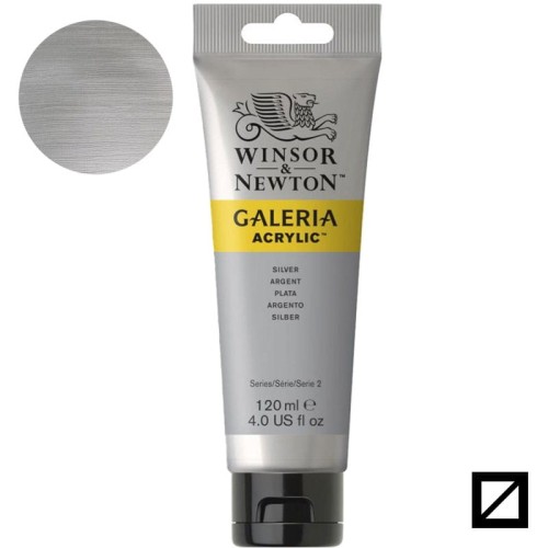 Farba akrylowa Galeria Winsor & Newton 120 ml - 617 Silver