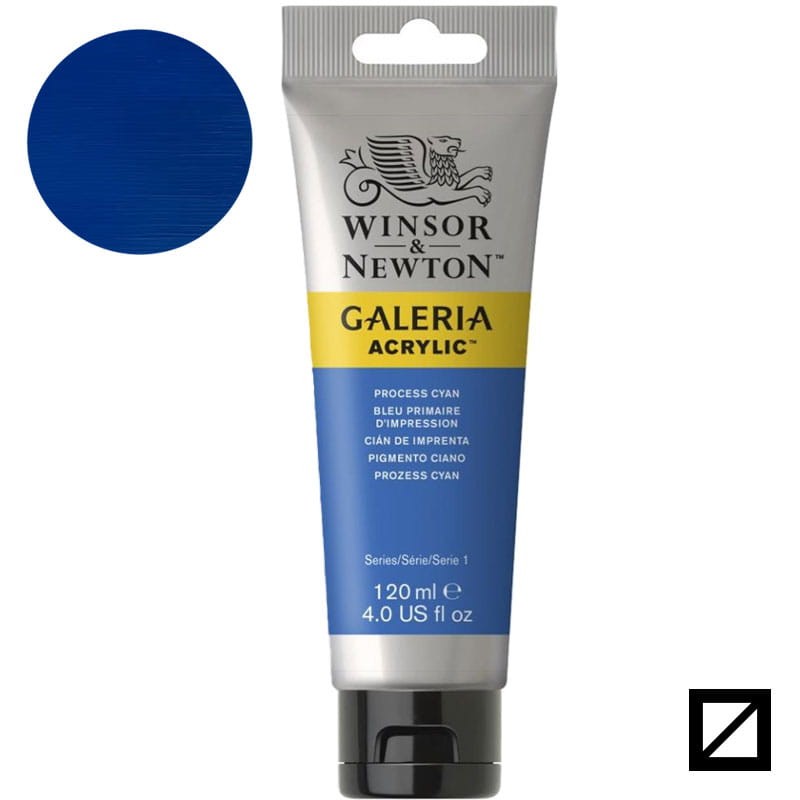 Farba akrylowa Galeria Winsor & Newton 120 ml - 535 Process Cyan 01