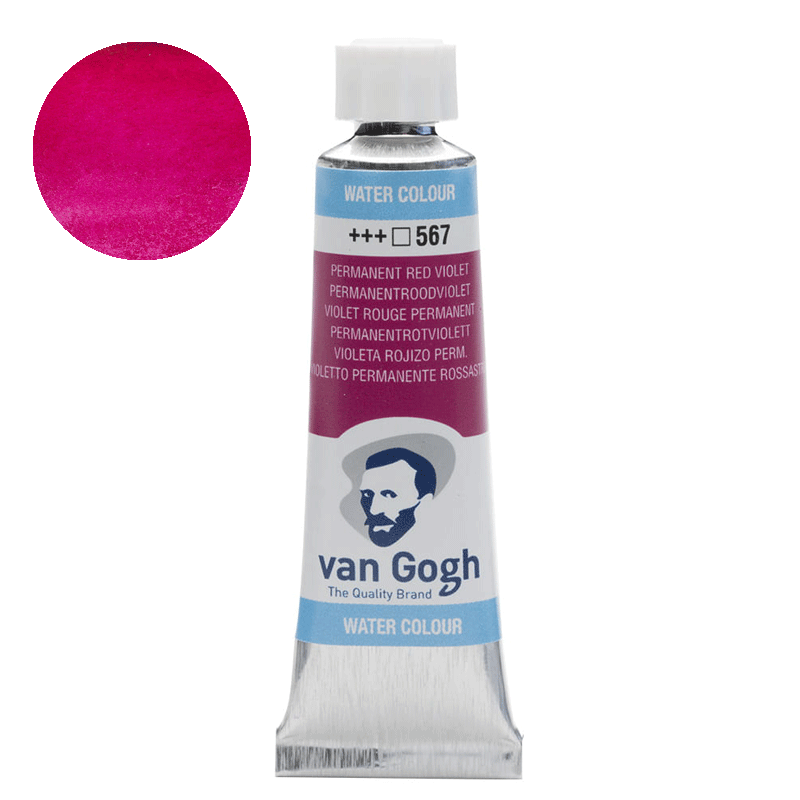 Farba akwarelowa Van Gogh 10 ml - 567 Permanent red violet