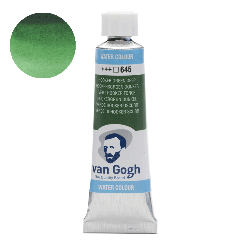 Farba akwarelowa Van Gogh 10 ml - 645 Hooker green deep
