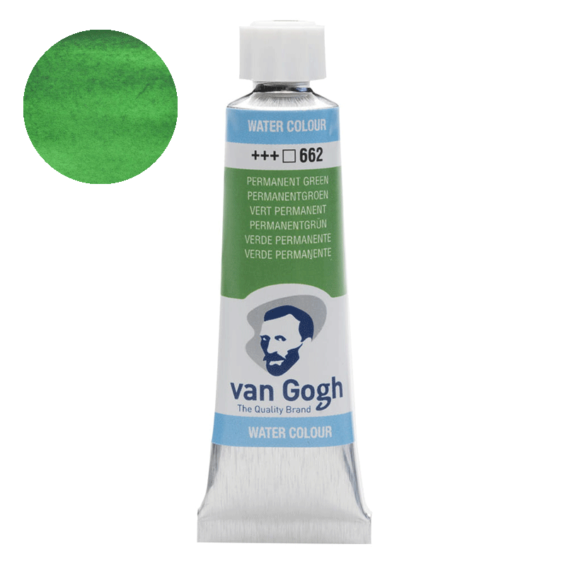 Farba akwarelowa Van Gogh 10 ml - 662 Permanent green
