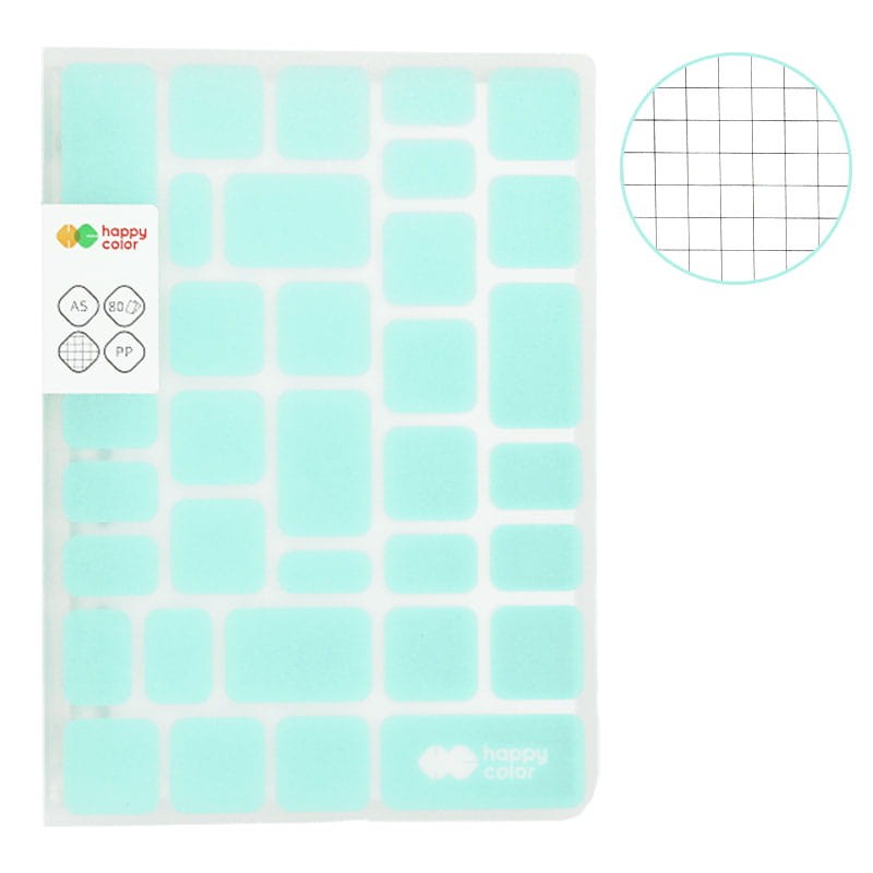 Kołobrulion Happy Color Trendy 80 g A5 80 ark. zielony kratka