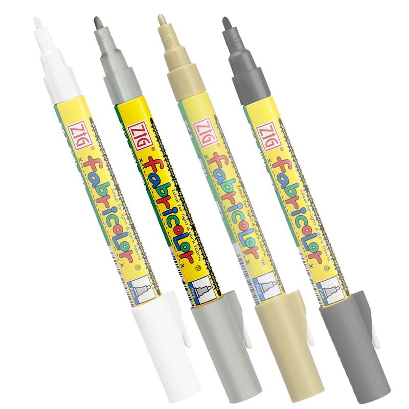 Pisak do tkanin Fabricolor Kuretake - 2 mm, srebrny