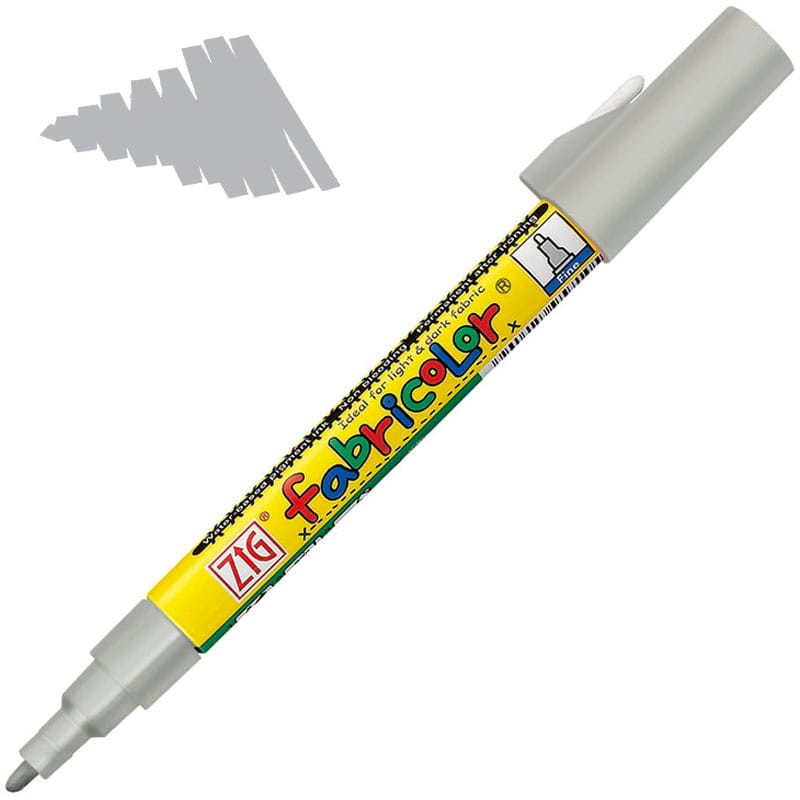 Pisak do tkanin Fabricolor Kuretake - 2 mm, srebrny