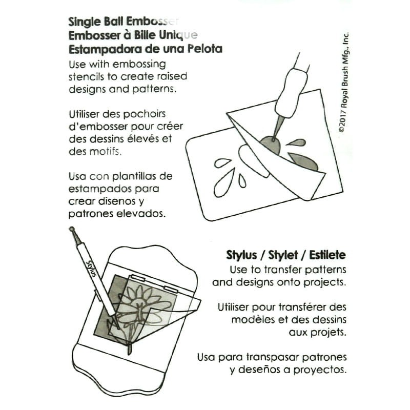 Narzędzi do embossingu 3  szt R&L