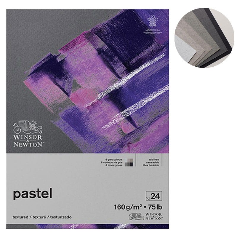 Blok do pasteli GREY Winsor & Newton 23x31 cm, 160 g, 24 ark