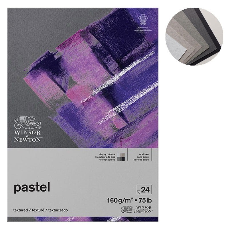 Blok do pasteli GREY Winsor & Newton A4, 160 g, 24 ark