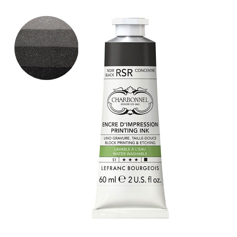 Farba graficzna zmywalna wodą Charbonnel 60 ml S1 - Black RSR