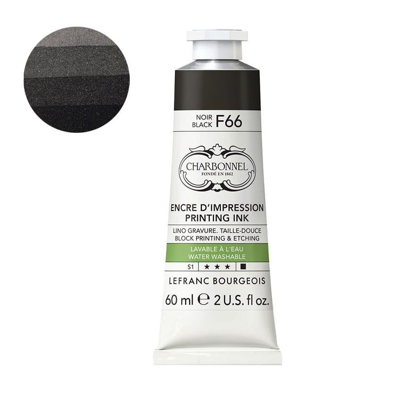 Farba graficzna zmywalna wodą Charbonnel 60 ml S1 - Black F66