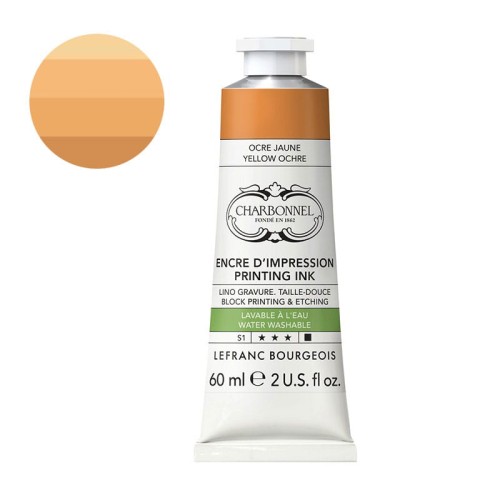 Farba graficzna zmywalna wodą Charbonnel 60 ml S1 - Yellow Ochre
