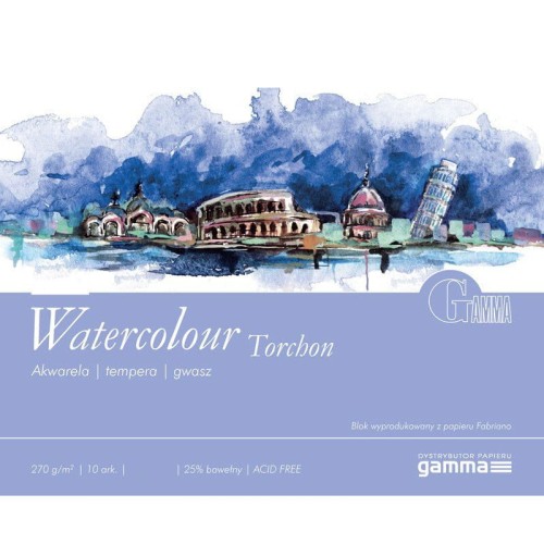 Blok do akwareli Gamma Fabriano 270g, 30x40 cm - Torchon