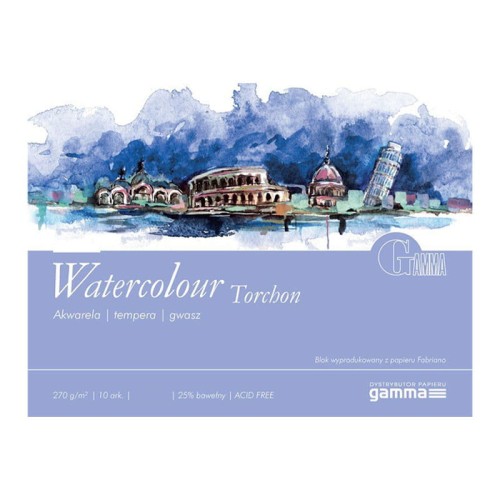 Blok do akwareli Gamma Fabriano 270g, 18x24 cm - Torchon