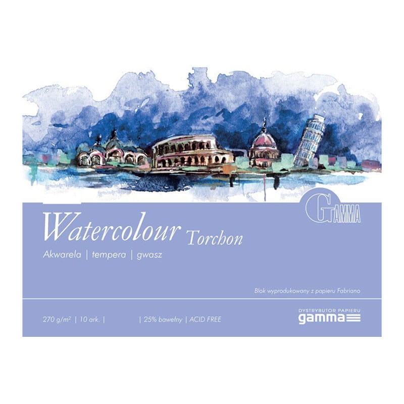 Blok do akwareli Gamma Fabriano 270g, 18x24 cm - Torchon
