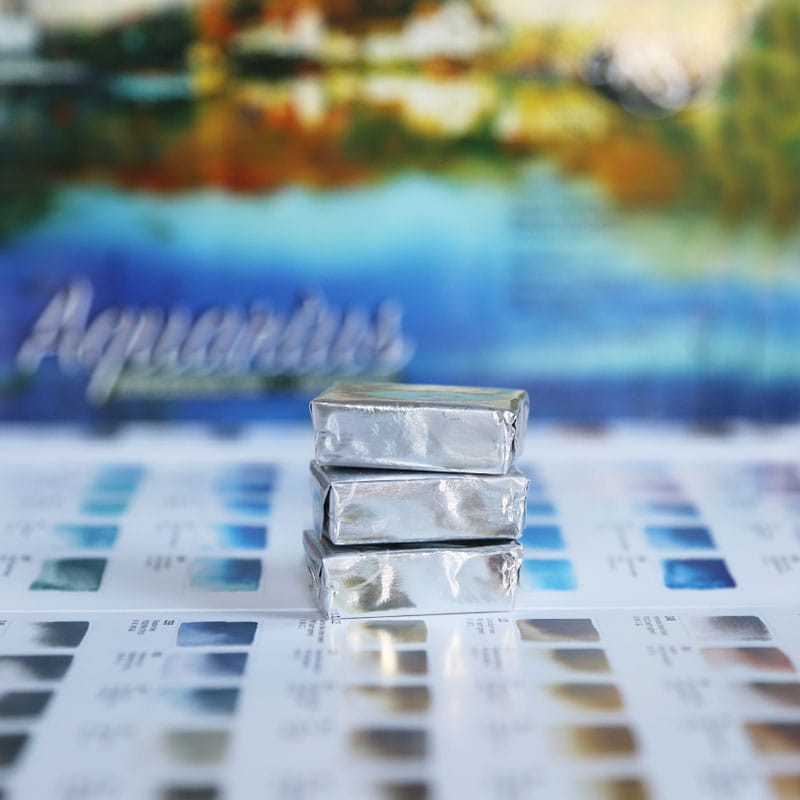 ZESTAW AKWARELI AQUARIUS ADAM PAPKE W KOSTKACH 12 SZT