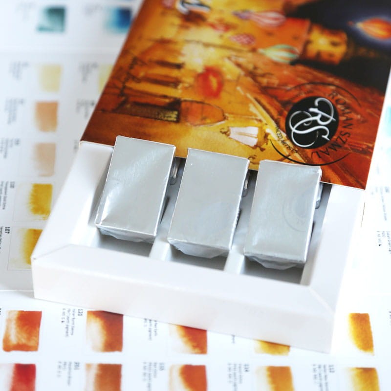 Zestaw akwareli Aquarius Artur Przybysz w kostkach 12 szt 04