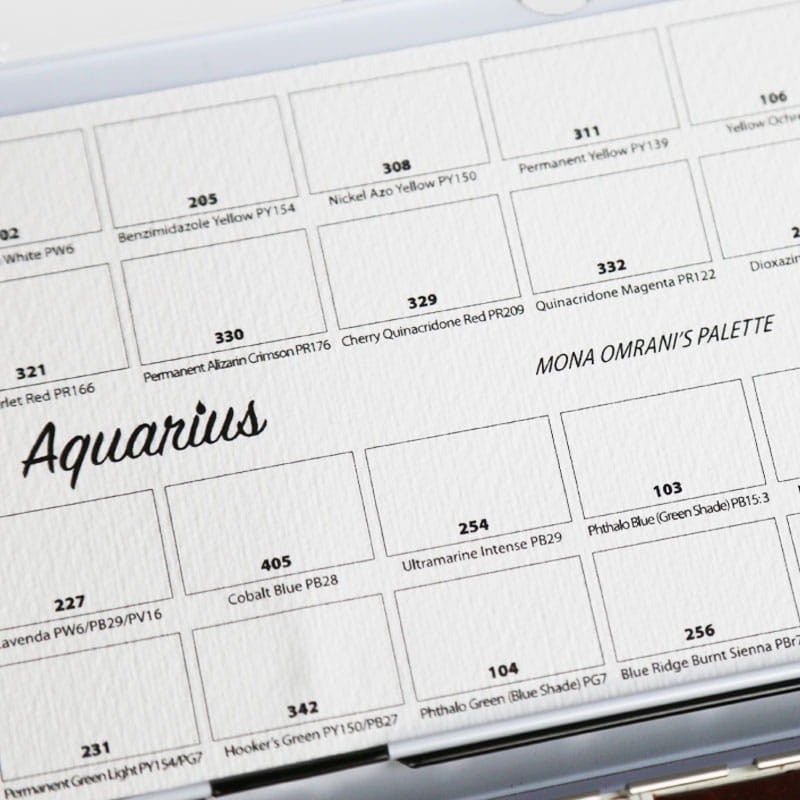 Zestaw akwareli Aquarius Mona Omrani w kostkach 28 szt 06