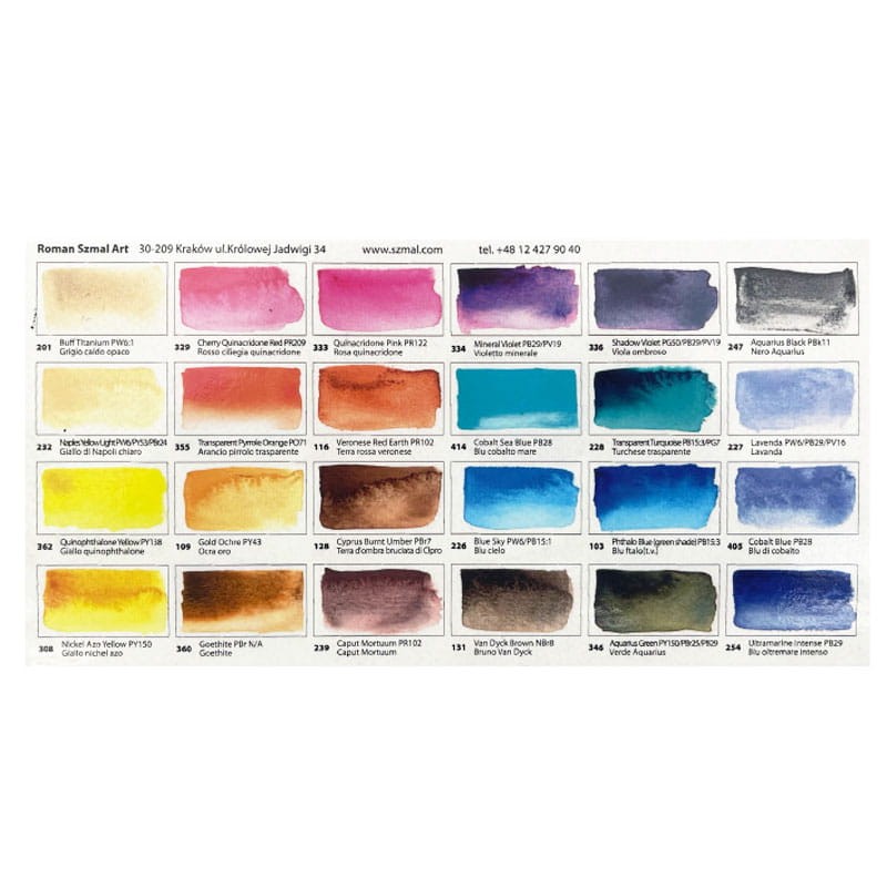 Zestaw farb akwarelowych Aquarius Pasqualino Fracasso - 24 szt.  03