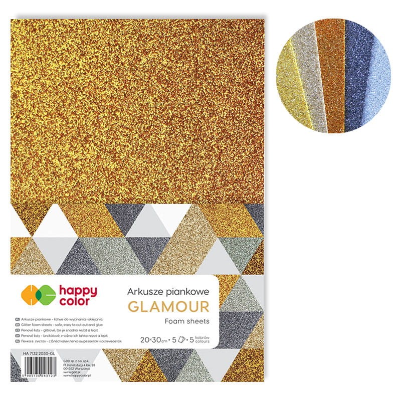 Arkusze piankowe Happy Color 20x30 cm - GLAMOUR